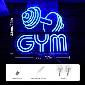 <b>Dumbbell</b> Letreros Neon Gym LED indoor hanging ambient light shop sign wall decoration light entrance indicator light 5V 12V - Product Image 2