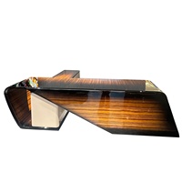Bureau exécutif haut de gamme en bois massif laqué Design moderne lumière italienne villa de luxe manoir bureau d'étude haut de gamme