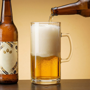 <span class=keywords><strong>Chope</strong></span> à <span class=keywords><strong>bière</strong></span> <span class=keywords><strong>1L</strong></span> <span class=keywords><strong>de</strong></span> qualité bar, avec poignée, en verre transparent robuste, idéale pour les pubs, bistrots, la restauration et l'usage domestique – Meilleure vente - Product Image 2