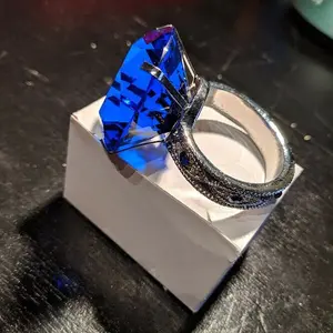 Suporte de guardanapo de cristal, diamante bomboniere, lembranças de casamento, anel de guardanapo de diamante