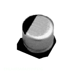 Condensateur SMD à montage en surface 150 µF EMLA6R3ARA151MF61G, canal fabricant, CAP ALUM 150 µF 20% 6,3V - Product Image 1