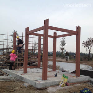 Compuesto de madera polimérica de pérgola WPC de Instalación rápida con tableros de cubierta entrelazados, no se necesitan herramientas para proyectos de jardín doméstico - Product Image 5