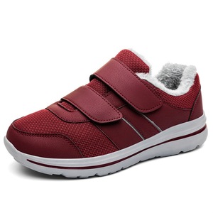 Walking <b>Shoes</b> Mesh Upper Plush Lining Rubber Outsole Round Toe Hook Loop Closure Breathable Anti Slip <b>Soft</b> Cushioned All Seasons - Product Image 5