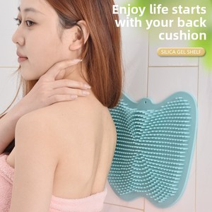 Tapis de massage dorsal en silicone, outil de lavage et de gommage des pieds antidérapant pour salle de bain avec ventouses, pour bain de pieds et douche - Product Image 4