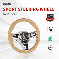 Volant en cuir de bonne qualité avec design ergonomique pour Porsche Panamera Cayenne Macan 718 911 Boxster Cayman