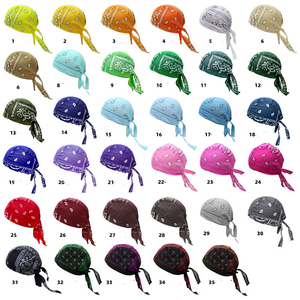 HZM-24250 nouveau chapeau européen et américain extérieur équitation Pirate chapeau coton imprimé multicolore hip-hop Turban <span class=keywords><strong>Durag</strong></span> - Product Image 2