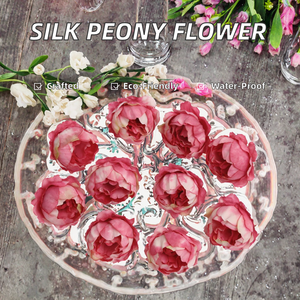 Fleur artificielle de pivoine en soie faite à la main de haute qualité, <span class=keywords><strong>toucher</strong></span> <span class=keywords><strong>naturel</strong></span>, pour les occasions de remise de diplômes - Product Image 2