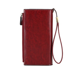 Women Leather <b>Wallet</b> with Hand Strap Premium Quality Genuine Leather Phone Pouch Multi-function RFID Leather <b>Wallet</b> for <b>Lady</b> - Product Image 3