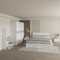 Meubles de chambre à coucher en vente chaude, ensemble de meubles de chambre à coucher de taille Queen, 1500 mm de haut, finition brillante, ensembles de meubles de chambre à coucher pour garçons et filles