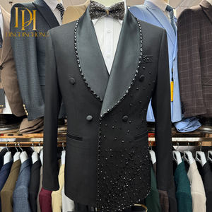 Conjunto de 2 Piezas de Alta Calidad para Hombre, Traje Formal Nuevo para Banquete de Boda, Traje de Negocios y Esmoquin Personalizado Hecho a Mano - Product Image 6