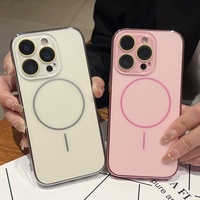 Coque magnétique antichoc, étanche, anti-traces de doigts, finition mate, pour iPhone 16, 15, 14 Plus, 12, 13 Pro Max, protection de l'objectif