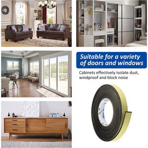 Bande d'étanchéité auto-adhésive en EVA haute densité Bande d'étanchéité étanche simple face pour cadre de porte Bande <span class=keywords><strong>isolante</strong></span> de 10m de long - Product Image 6