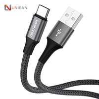 UNIEAN Vente en gros 2m 3m USB A 2.0 vers C Câbles de données Câble 5V 2A Micro Type C Usb Câble de charge rapide pour iphones vers ordinateur portable