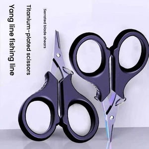 กรรไกรตัดสายเบ็ด สแตนเลส ชุบไทเทเนียม พกพาสะดวก อุปกรณ์ตกปลา สาย PE กรรไกรตัดสายสแตนเลส - Product Image 6