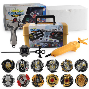 2024 <strong>Best</strong> Seller Kids Gyro Toy Set 17 PCS Alloy Spinning Top <strong>Kit</strong> With Launcher and Accelerator Children Table Game Fighting Toys