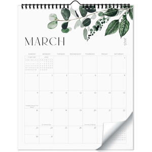 Directement de l'usine |   <span class=keywords><strong>Calendrier</strong></span> mural en papier esthétique personnalisé 2026-2027 |   Planificateur mensuel sur 18 mois |   Papier d'art écologique |   Intérieur - Product Image 1