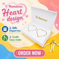 Kit de bracelets DIY Or/Argent pour couple - Bijoux d'amitié éternelle pour anniversaire, Saint-Valentin et soirées romantiques