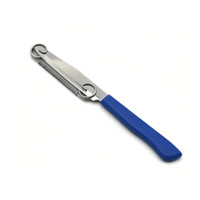 RVS 2-in-1 fruit- en schilmesjesset met antislip handvat, multifunctionele groenteschiller