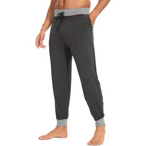 Pantalon de pyjama pour homme en bambou, jogging doux avec poches, cordon de serrage, grande taille, vêtements de nuit en Tencel Modal Coton - Product Image 2