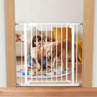 PRODIGY SG002 Porte de sécurité pour escalier en métal moderne, pliable, en fer, pour animaux domestiques et bébés, type à pression facile, sans perforation, assemblage facile