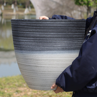 Produits en gros, décorations pour la maison et le jardin, jardinières modernes, grands pots ronds en plastique pour plantes d'extérieur