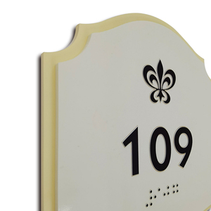 <span class=keywords><strong>Plaque</strong></span> <span class=keywords><strong>de</strong></span> <span class=keywords><strong>porte</strong></span> extérieure personnalisée en <span class=keywords><strong>laiton</strong></span> gravé, décorative, en aluminium 3D embossé - Product Image 3