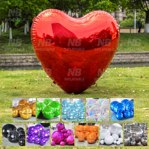 Inflatable Mirror Ball Large Event Decoration <b>Balloon</b> PVC Balls Shinny Sphere Gazing Globe Sealed Reflective <b>Customized</b> Inflatab - Product Image 1