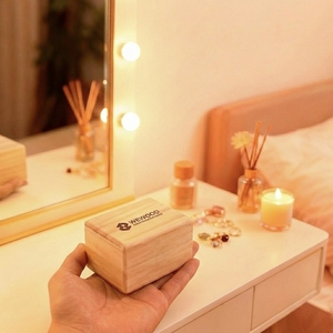 Caja de Joyería de Madera Rectangular, Estuche de Almacenamiento Portátil Hecho en Vietnam para Regalo de Boda o Decoración - Product Image 3