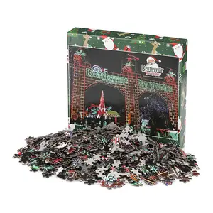 主题活动纪念品拼图圣诞促销礼品定制1000块拼图为孩子和成人