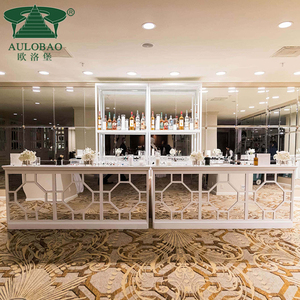 Mostrador de Bar móvil para alquiler de eventos con marco de metal de diseño moderno - Product Image 4