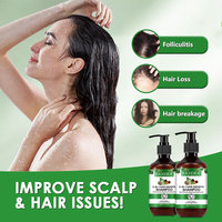 Shampo Pertumbuhan Rambut 3-IN-1 Rosemary Batana Oil dan Black Castor, Produk Anti-Rontok, Laris Grosir, 300ml