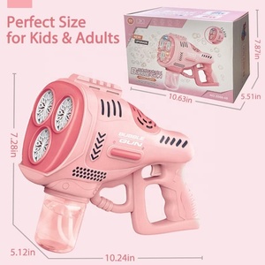 เครื่องทำฟองสบู่อัตโนมัติ ปืนฟองสบู่สำหรับเด็ก ของเล่นวิทยาศาสตร์แนวไซไฟ ปืนเป่าฟองสบู่พร้อมไฟ LED 3 ดวง - Product Image 6