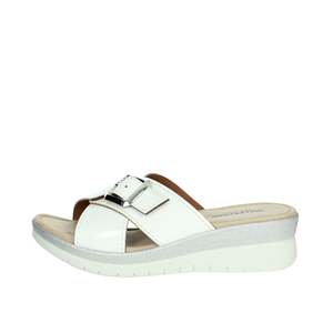 Sandales compensées pour femme Valleverde, blanches, 52100, confortables pour l'été - Product Image 1