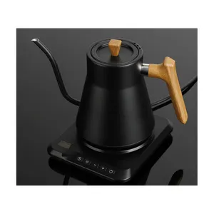 Mutfak aletleri akıllı dijital sıcaklık kontrol dekorasyon semaver kahve ahşap dekor elektrikli su ısıtıcısı kaz boynuz su ısıtıcısı