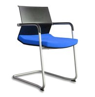 Chaise de conférence ergonomique moderne avec base en U et fonction massage, en tissu, pour réceptions, visiteurs et salles de réunion