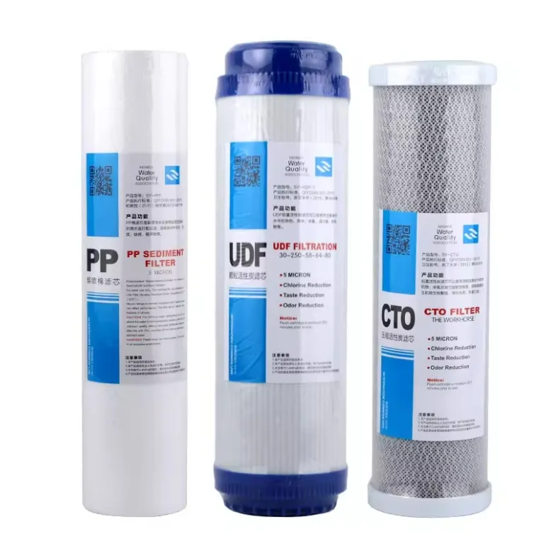 Прямые продажи с завода, 1/5 для очистки воды микрон 10 дюймов Pp + UDF + CTO фильтр-картридж для 3-ступенчатой системы очистки воды