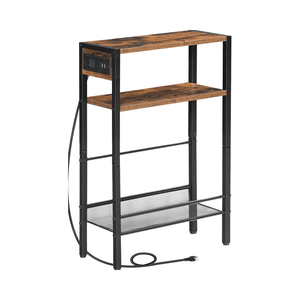 Modern Small Narrow <strong>Side</strong> <strong>Table</strong> Charging Station <strong>Skinny</strong> End <strong>Table</strong> Spaces Slim Nightstand USB Ports Outlet Sofa Beside <strong>Table</strong> - Product Image 1