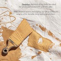 Toile de protection tout usage en toile de jute de poids moyen, pour rideaux, peinture, sol, protection des meubles, 8 oz. Bâche sans couture