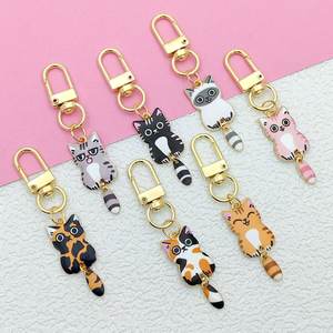 Portachiavi personalizzato in fabbrica portachiavi portachiavi in smalto per gatti carino portachiavi portachiavi in metallo personalizzato portachiavi per regali - Product Image 1