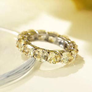 Anillo de Tenis de Lujo para Mujer, Plata de Ley 925, Circonita Cúbica de 5 mm, Anillo de Compromiso Impermeable, Anillo de Promesa, Joyería - Product Image 3