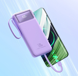 Batería Externa Portátil de 20000 mAh con 4 Cables Integrados, Cargador Portátil para Exteriores con Carga Rápida de 120 W, Precio al por Mayor - Product Image 2