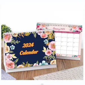 Sample Available High Quality 365 Day Desk Calendar Wire-o Binding Custom 2024 Calendar