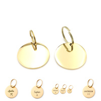 Etiquetas de Identificación para Mascotas de Acero Inoxidable con Forma de Corazón y Recubrimiento PVD Dorado, Etiqueta Metálica con Logotipo Láser Personalizado para Identificación de Mascotas