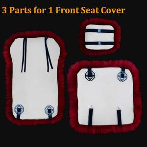 Universal Fuzzy <strong>Sheepskin</strong> <strong>Car</strong> <strong>Seat</strong> <strong>Covers</strong> for Auto Australian Long Wool Adult Man/Women <strong>Sheepskin</strong> Fur Cushion - Product Image 2