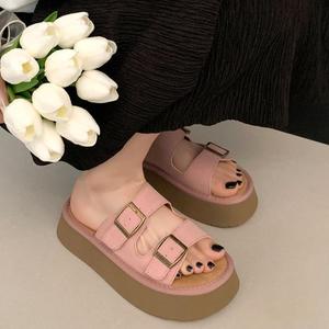 Ciabatte con suola spessa nuove <span class=keywords><strong>pantofole</strong></span> <span class=keywords><strong>rosa</strong></span> da donna estive all'aperto - Product Image 2