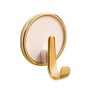 Light Luxury ABS Round Adhesive Hook Strong Bearing Punch-Free Bathroom Wall Towel <b>Clothes</b> Hook - Product Image 1