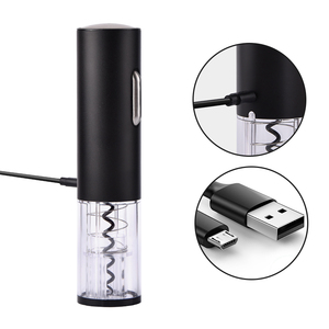 Ouvre-bouteille de vin électrique Rechargeable, cadeau de vacances, ensemble cadeau avec coupe-feuille et <span class=keywords><strong>bouchon</strong></span> de versement - Product Image 2