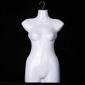 Maniquí de plástico blanco con forma de medio cuerpo, Torso femenino <span class=keywords><strong>hueco</strong></span>, modelo de ropa colgante con gancho para traje de baño, venta de exhibición de ventana - Product Image 5