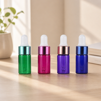 Livraison rapide, flacons compte-gouttes en verre coloré en gros pour huiles essentielles, échantillons de parfum