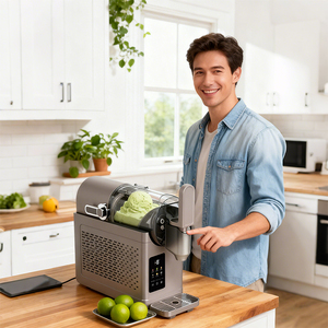 Máy slushie, 6 chương trình cài sẵn & tự làm sạch cho nước trái cây đông lạnh/bơ thực vật/sữa, thiết bị gia dụng đa năng 200W - Product Image 3